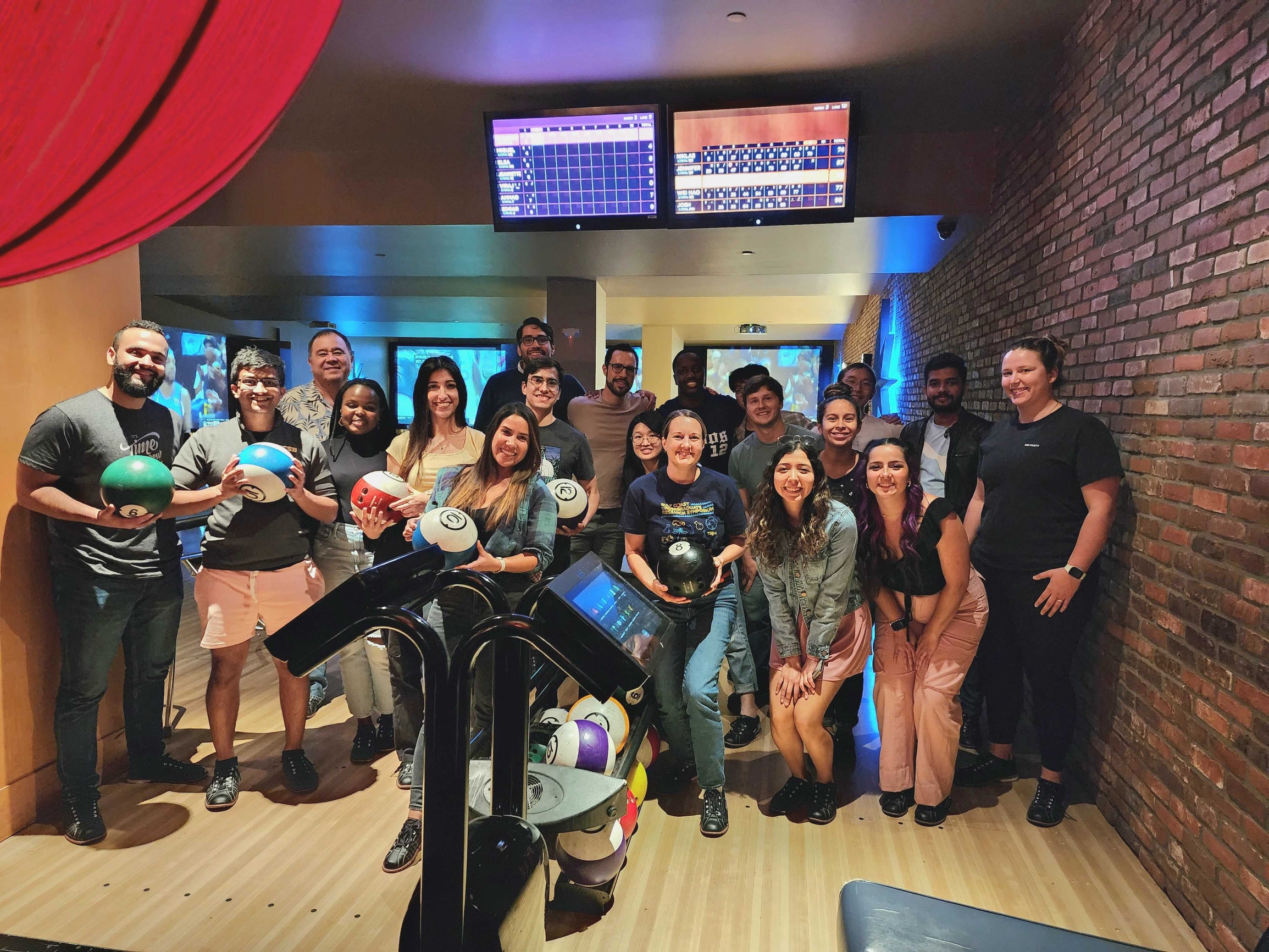 The Graduate Student Ambassadors go bowling! Rice University grad student Chun-Ying Chao is pictured.