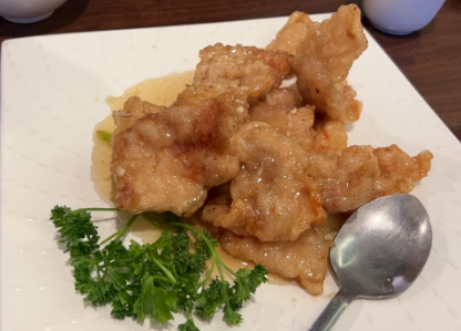Double Cooked Pork Slices/GuoBaoRou, taken at the Lucky Bento VIP Cuisine by the Blog author