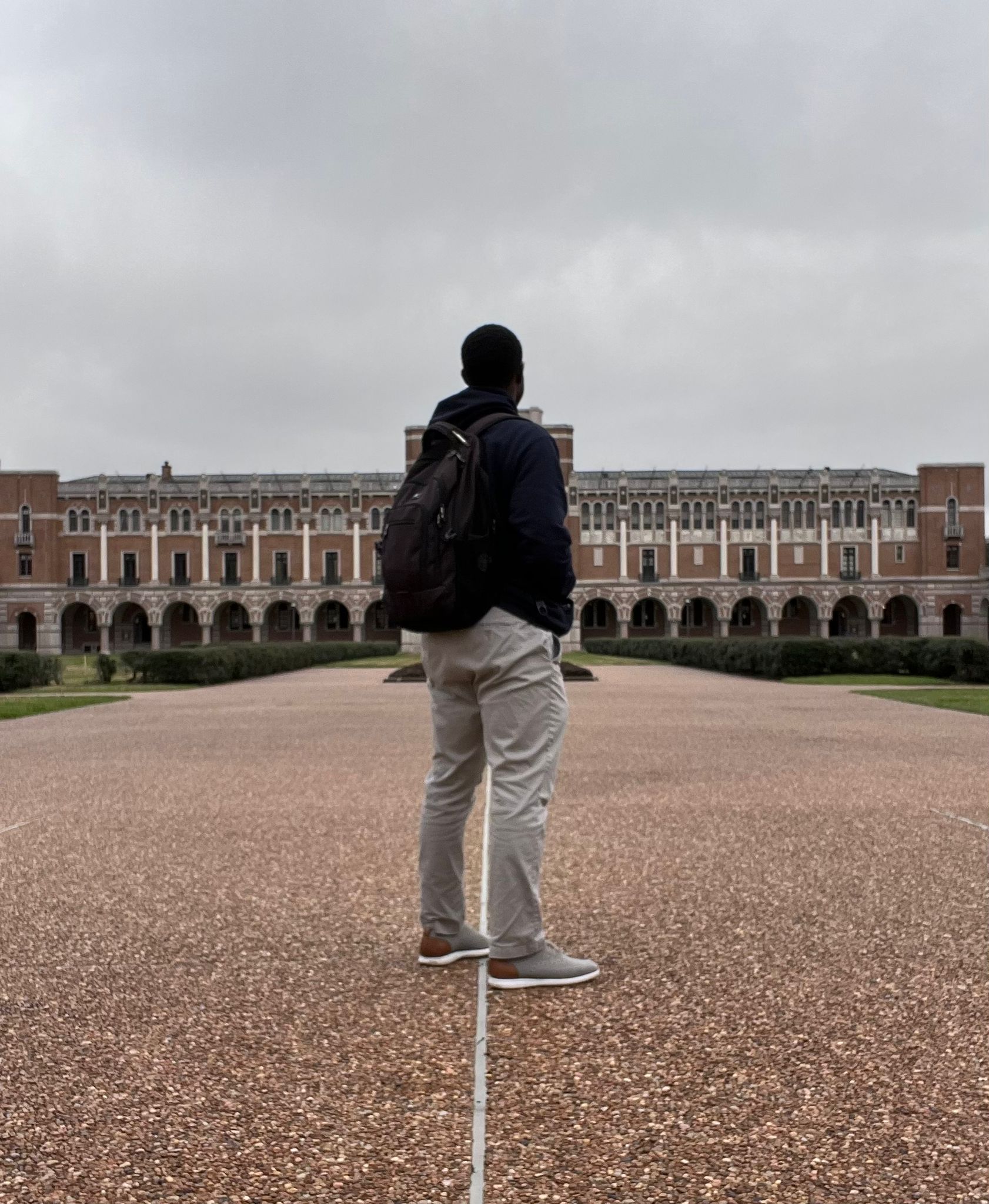 Steve standing in front of Lovett Hall.
