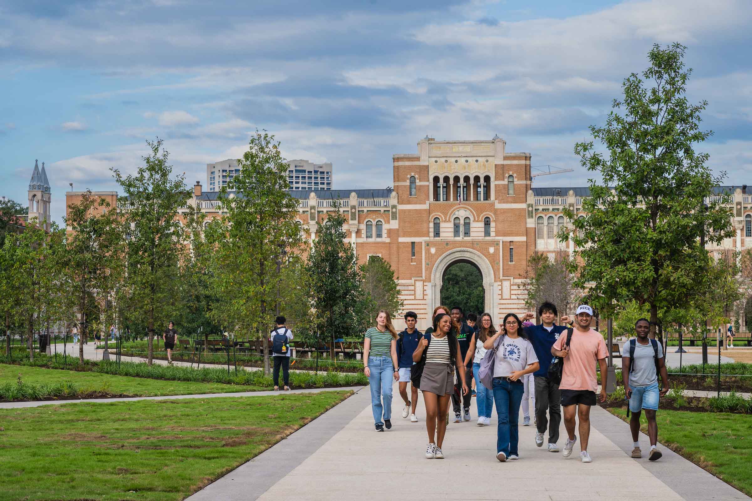 Students on Rice Campus