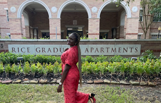 Osinachi standing in front of RGA