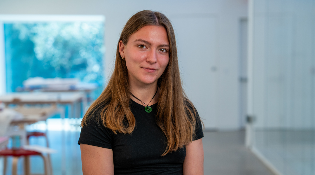 Barbora Malikova poses in Cannady Hall