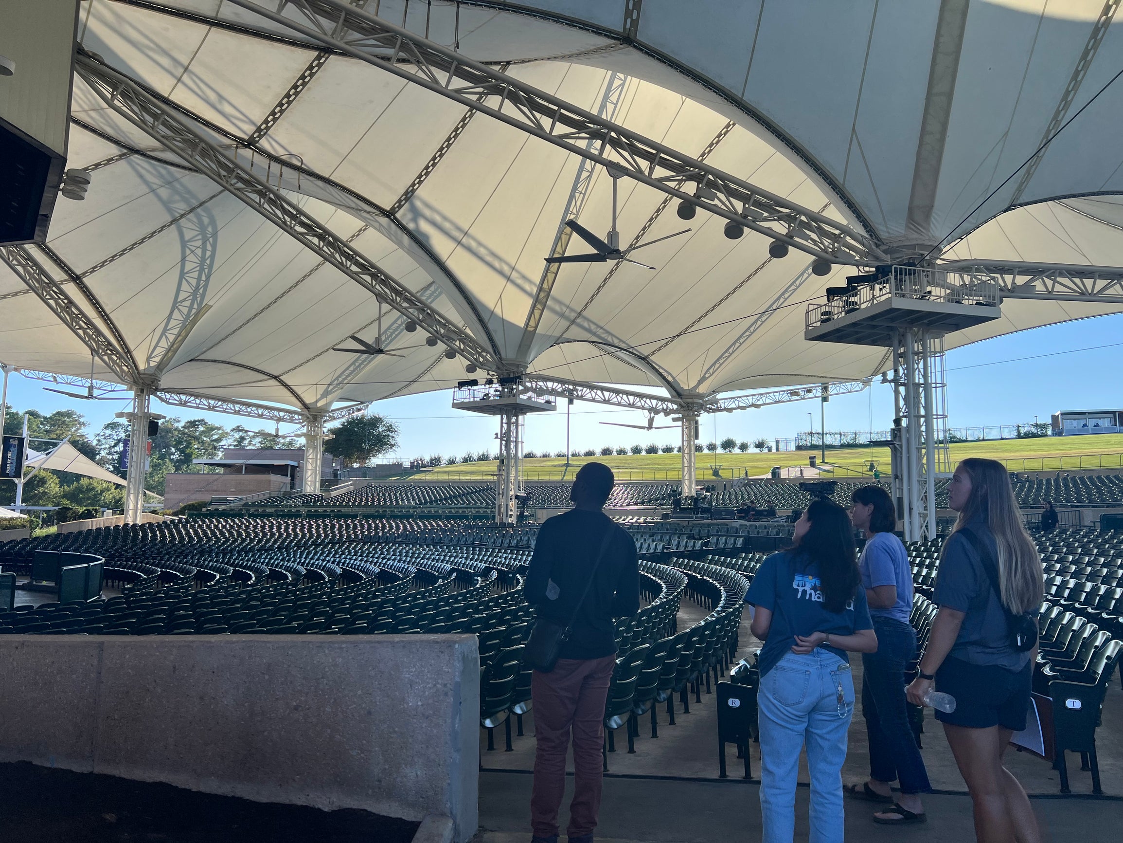Five masters students visit the Pavilion to create a sustainability plan