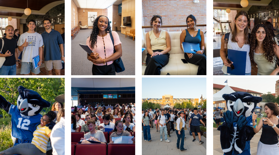 Graduate students at orientation