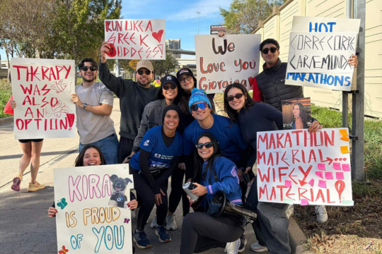 Alan Salceda Monge poses with supporters
