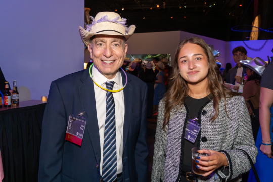 James Tour with prospective student Sara Franco-Duque