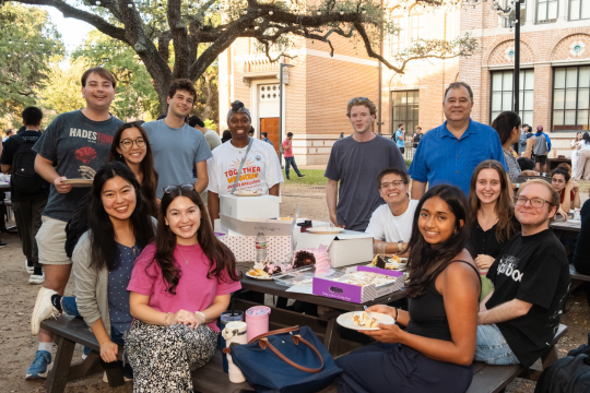 Bioengineering graduate students with Dean Matsuda