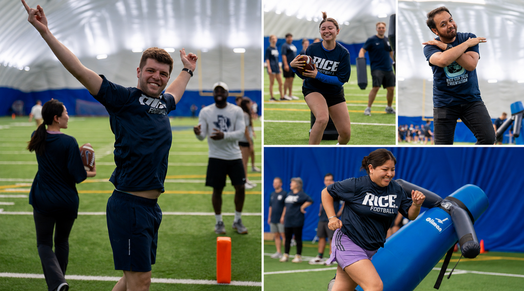 Images from the International Graduate Student Football Clinic