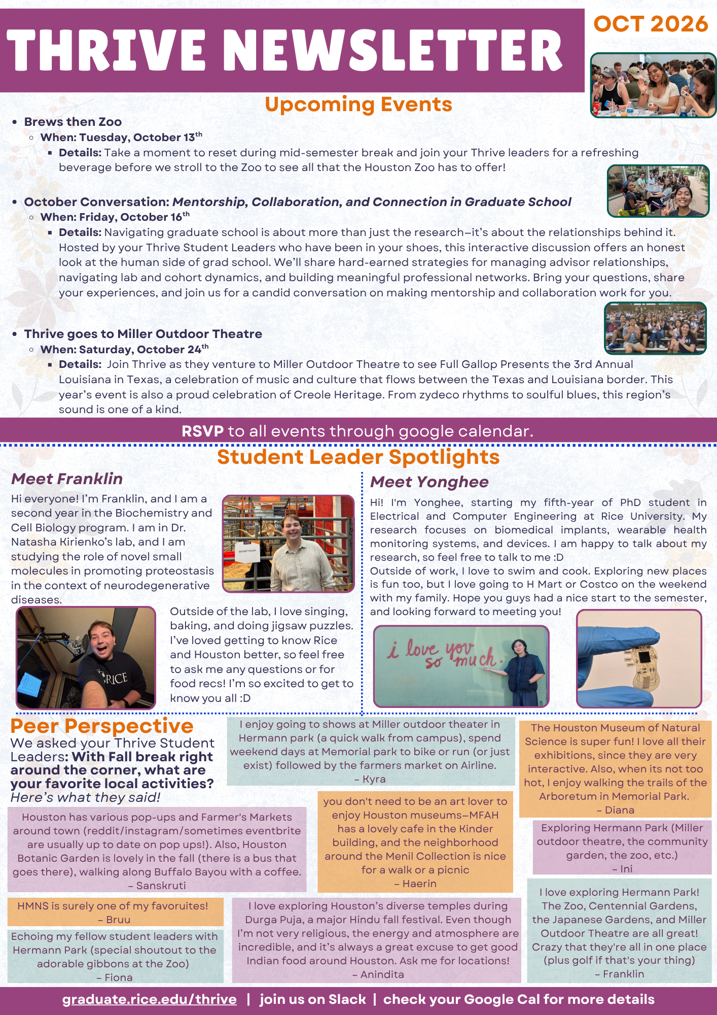 Thrive October 2026 Flyer