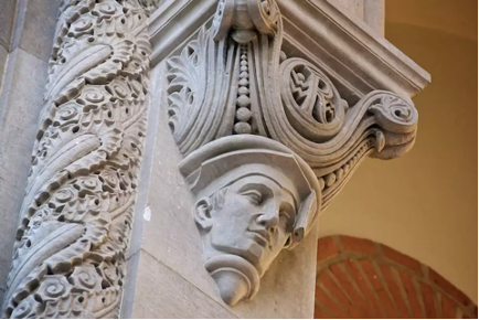 Face Carvings in Lovett Hall & Sallyport