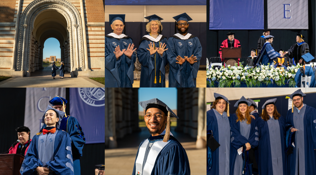 A montage of shots from commencement