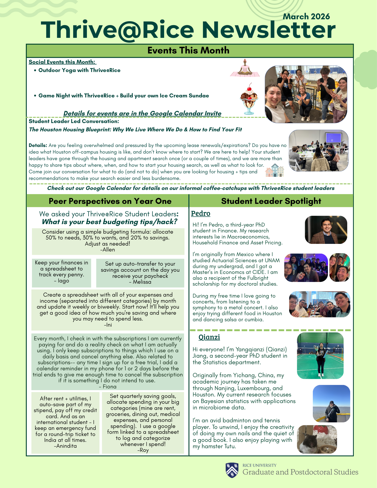 Thrive@Rice March 2026