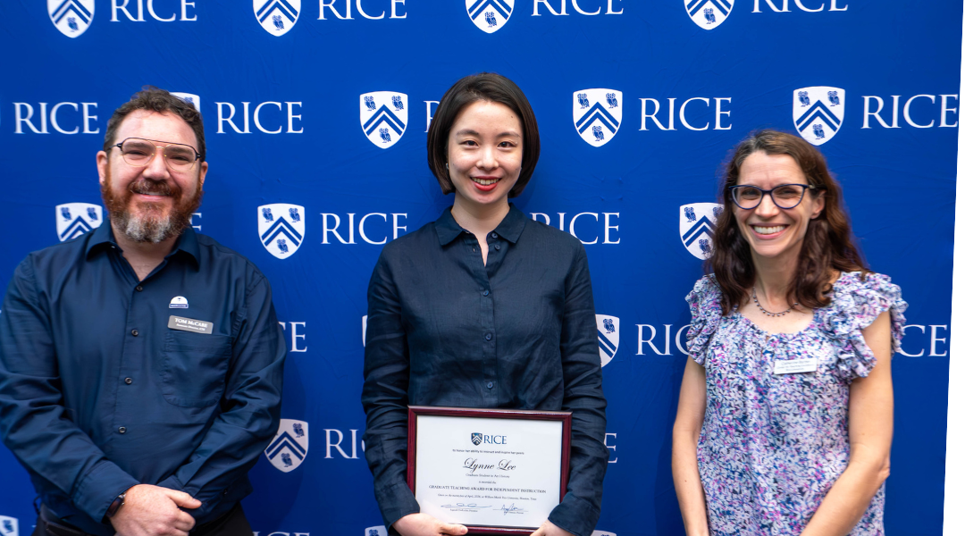 Lynne Lee, graduate student in art history, received the Graduate Teaching Award for Independent Instruction
