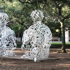 Jaume Plensa talking heads campus art