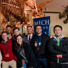 MECH prospective students and current faculty/students at the Night at the Museum 2022 event at Rice University