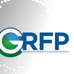 NSF GRFP logo on a gray background.