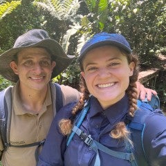 Annie Finneran with field assistant Randall