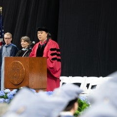 Rice faculty at the graduate graduation.