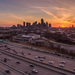 Downtown Houston during rush hour!
