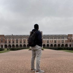 Steve standing in front of Lovett Hall.