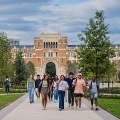 Students on Rice Campus