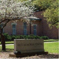 Rice's campus during the Spring