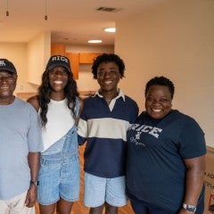 Ph.D. student Cara Baah-Binney and family