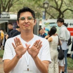 Ariel Becerra Chavez of Chile, who is a Fulbright student beginning a Ph.D.