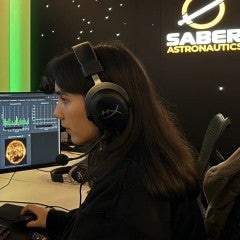 Margot Moy working at Saber Astronautics Australia