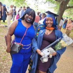 Grad Student Daziyah Sullivan and her mother