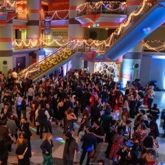 A view of the Bucky Ball in Duncan Hall