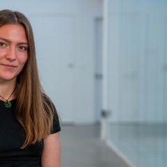 Barbora Malikova poses in Cannady Hall