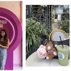 Aneesha and cups of matcha