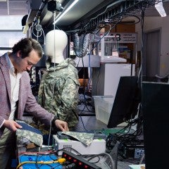 Barclay Jumet works on smart fabrics that communicate through touch
