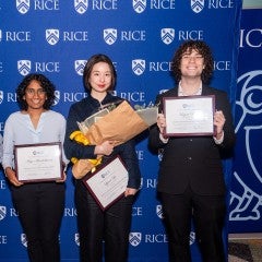 Four graduate students honored at the University Awards for graduate teaching