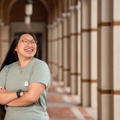 Katie Garcia poses at Rice University
