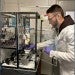 Evan Gilligan in a lab at Ohio State